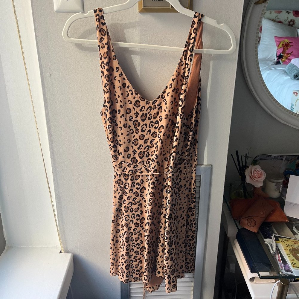 Reforamtion Anchorage Leopard Print Wrap Mini Dre… - image 3
